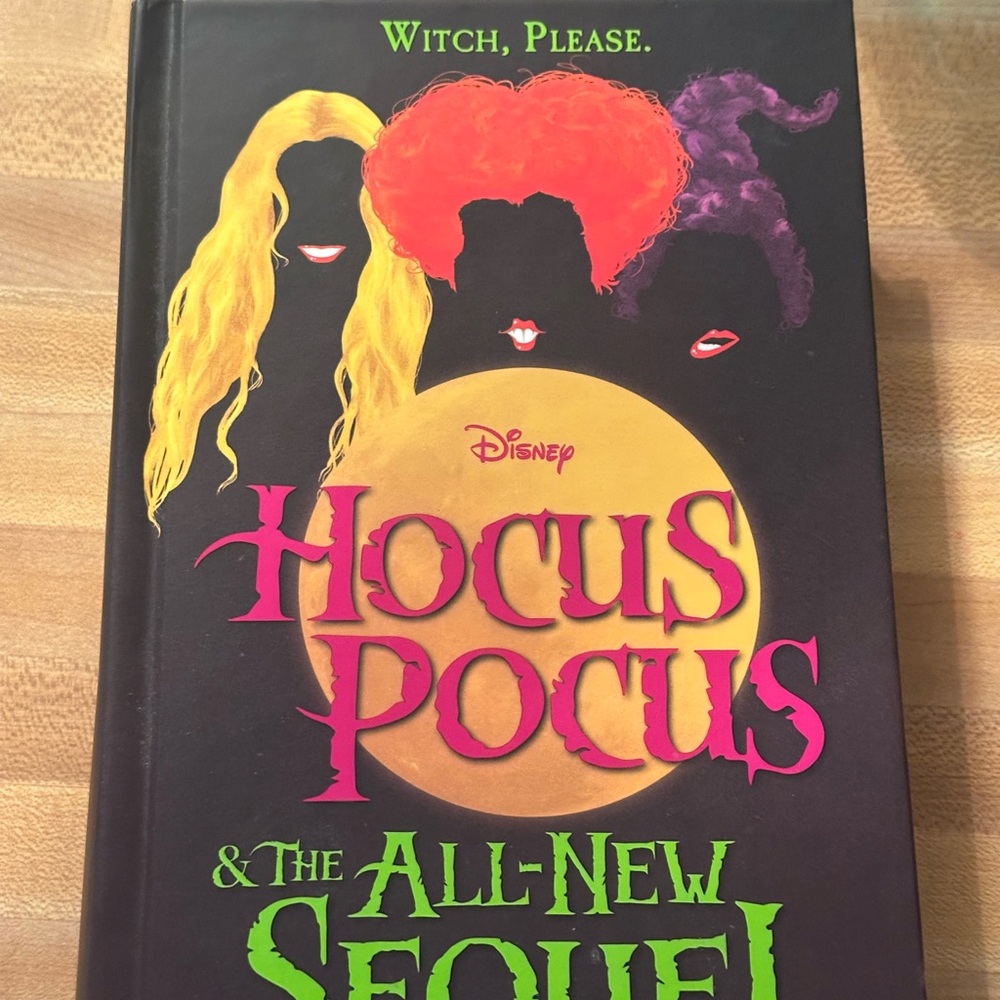 Disney Hocus Pocus Book with Vibrant Red, Yellow, and Purple Cover